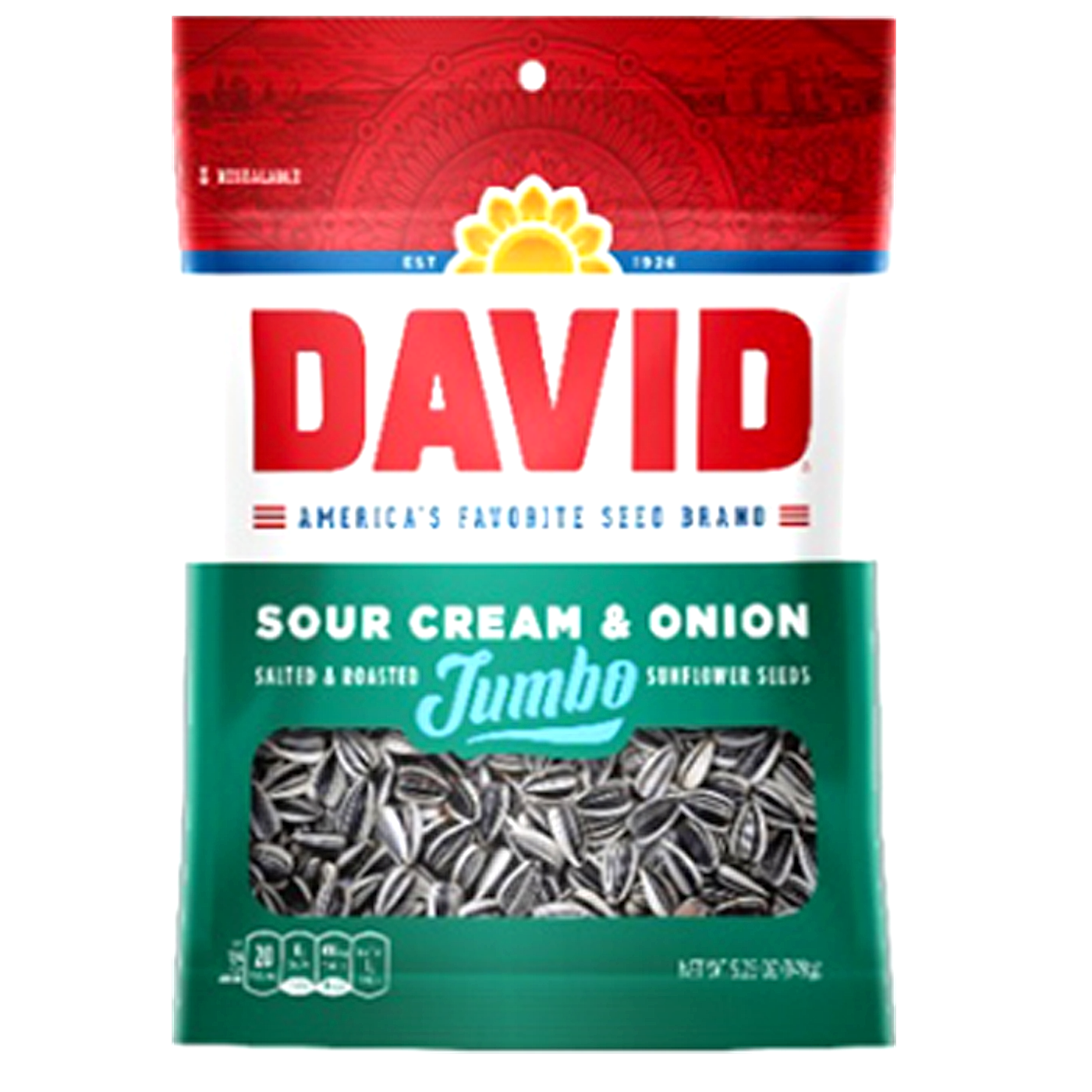 David Jumbo Seeds 149g - Sour Cream & Onion  - 12ct