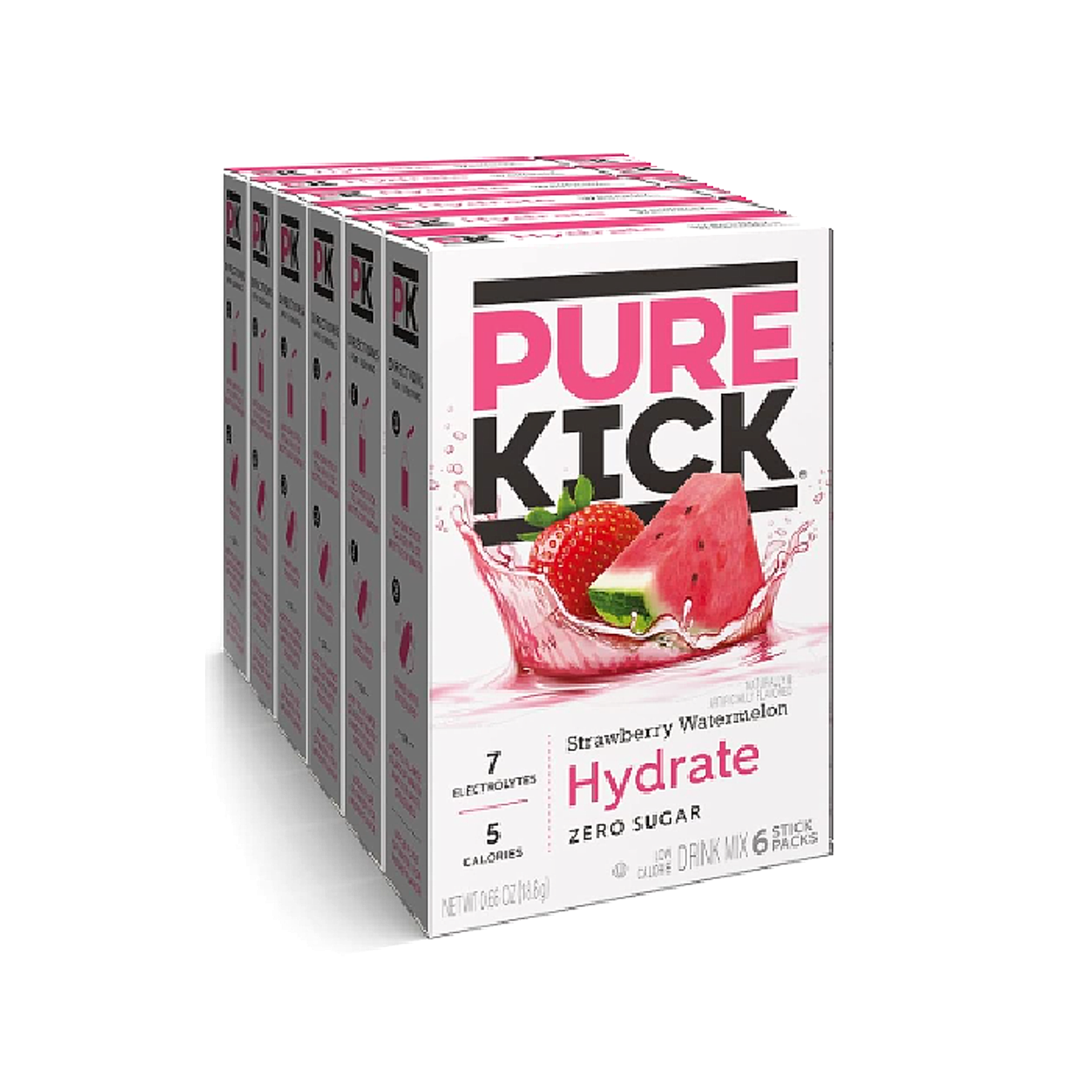 Pure Kick Energy Drink Mix- Strawberry Watermelon - 6ct/6pk