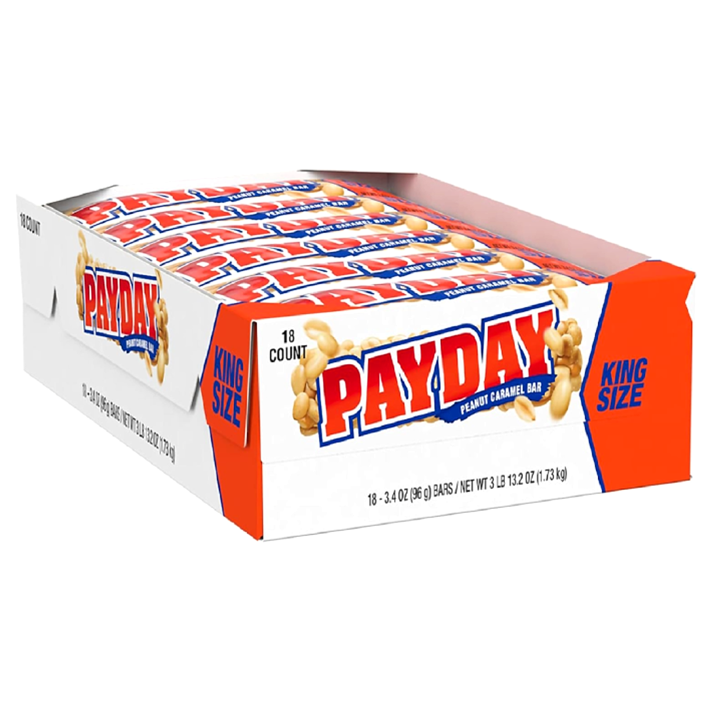 Payday King Size Peanut Caramel Bar 97g - 18ct