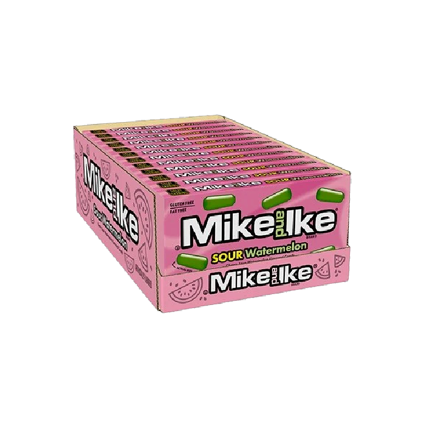 Mike and Ike Flavoured Candy Theater Box - Sour Watermelon - 120g -12ct