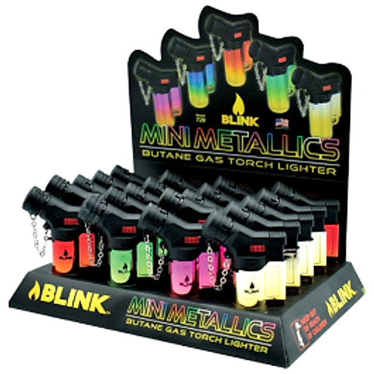 Blink Torch Lighter- Mini Metallecs- 20ct