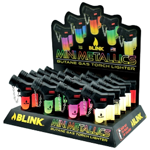 Blink Torch Lighter- Mini Metallecs- 20ct
