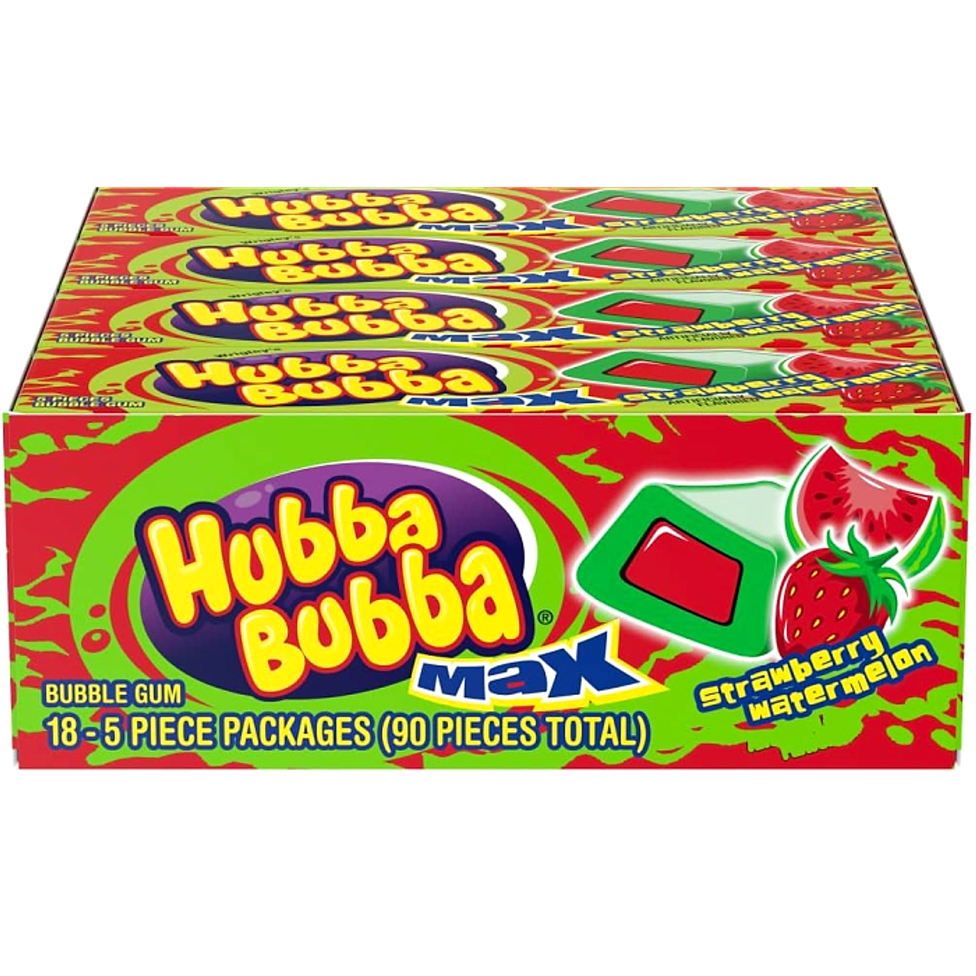 Hubba Bubba Max Gum- Strawberry Watermelon - 18ct