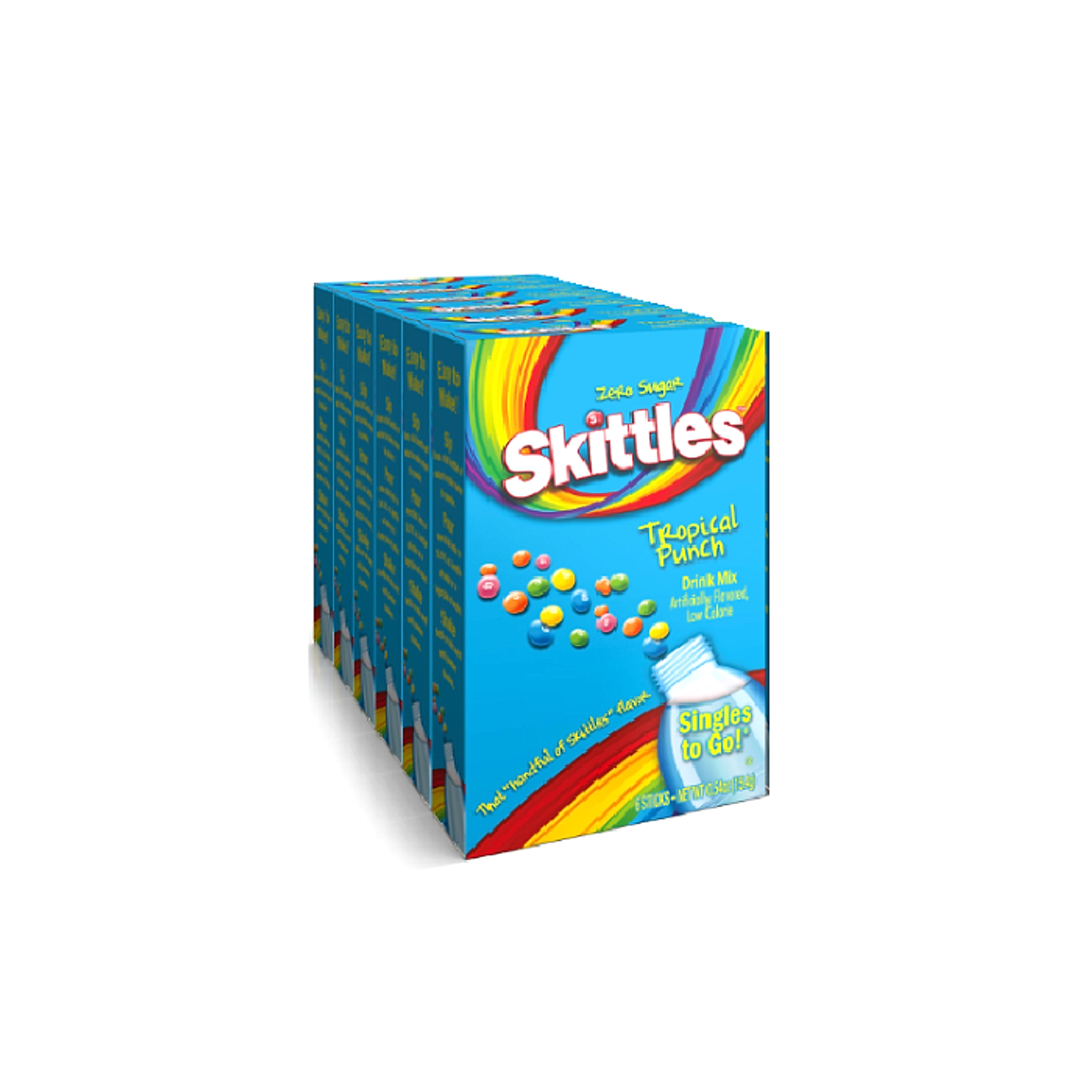Skittles Powder Drink Mix- Tropical Punch - 6ct/6pk