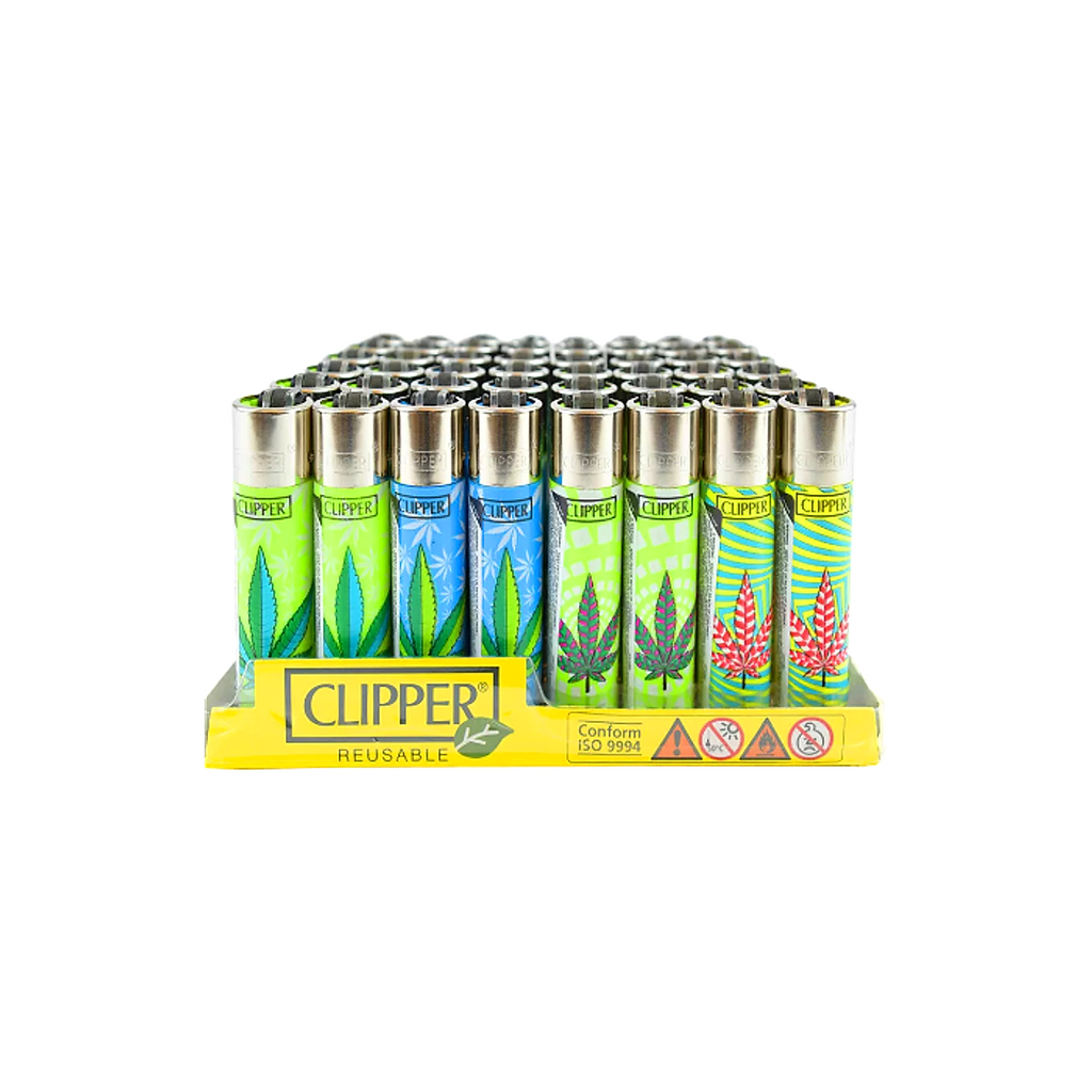 Clipper Dollar Leaves Series Lighters - 48ct
