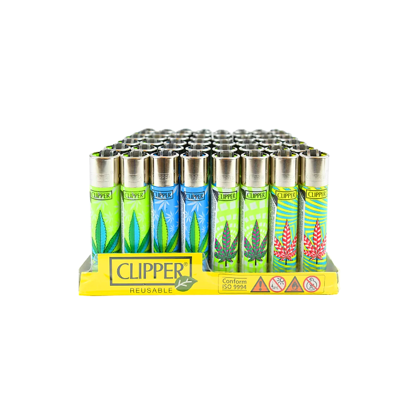 Clipper Dollar Leaves Series Lighters - 48ct