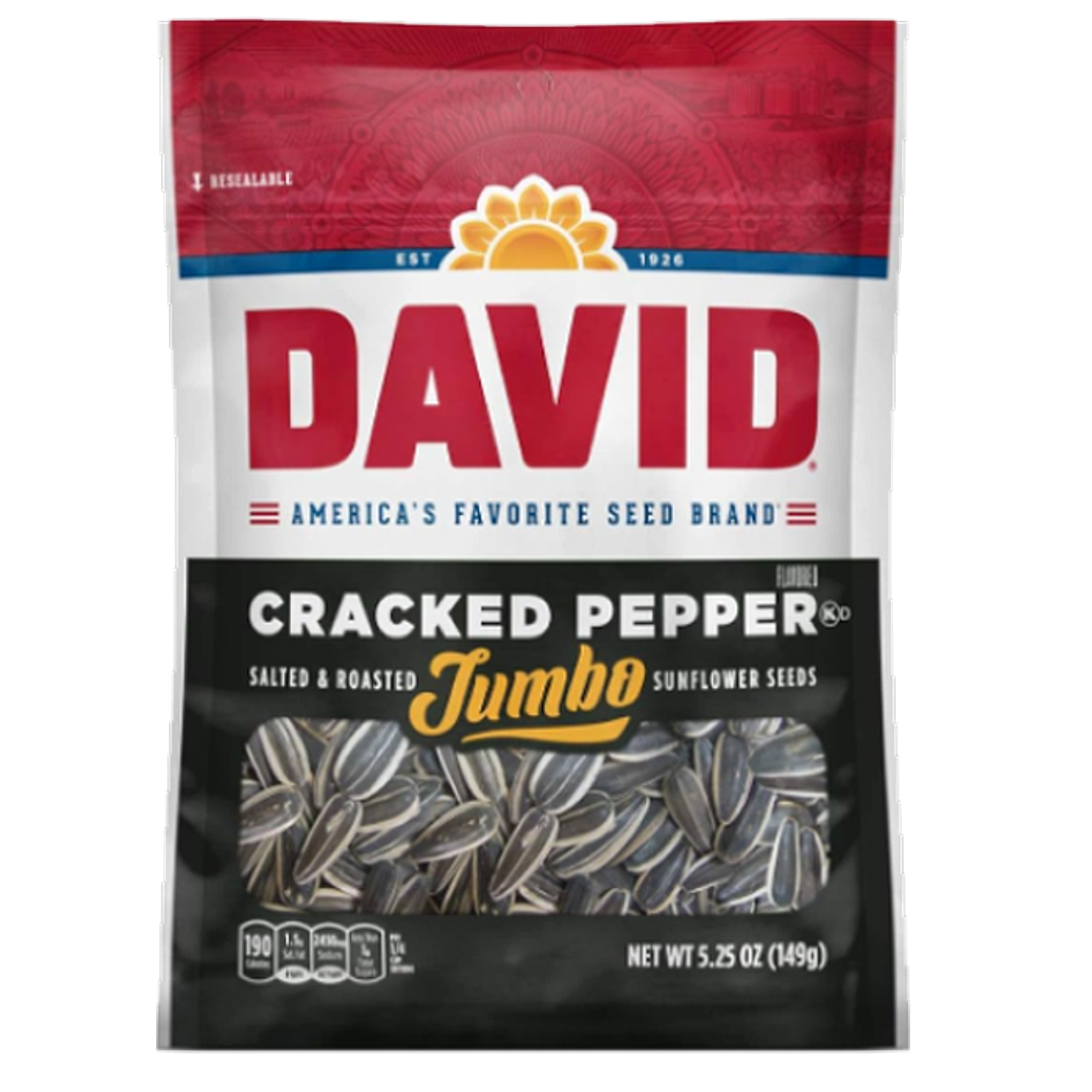 David Jumbo Seeds 149g - Cracked Pepper  - 12ct