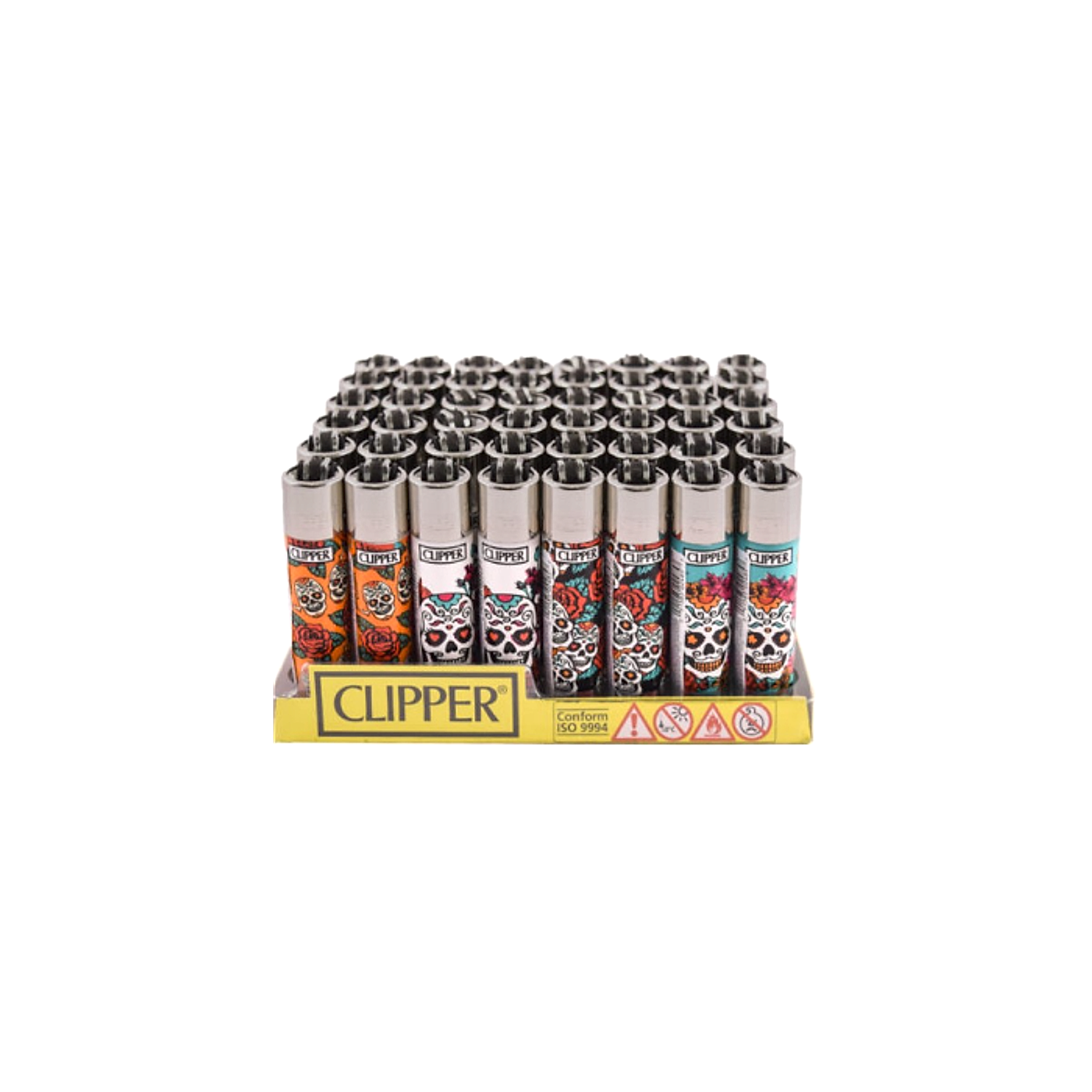 Clipper Skull Series Lighters - 48ct