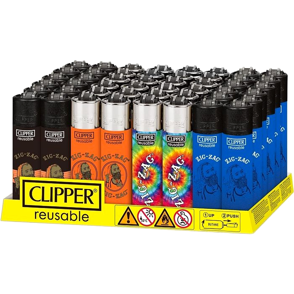 Clipper Zig Zag Safe Butane Lighters - 48ct