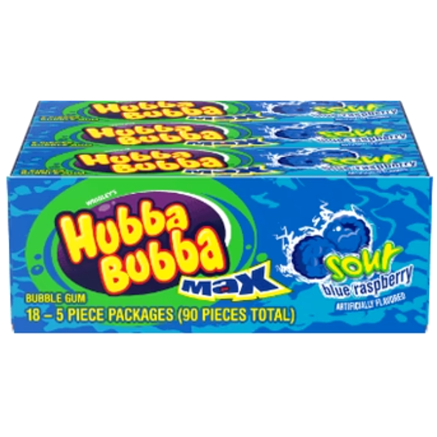 Hubba Bubba Max Gum - Sour Blue Raspberry - 18ct
