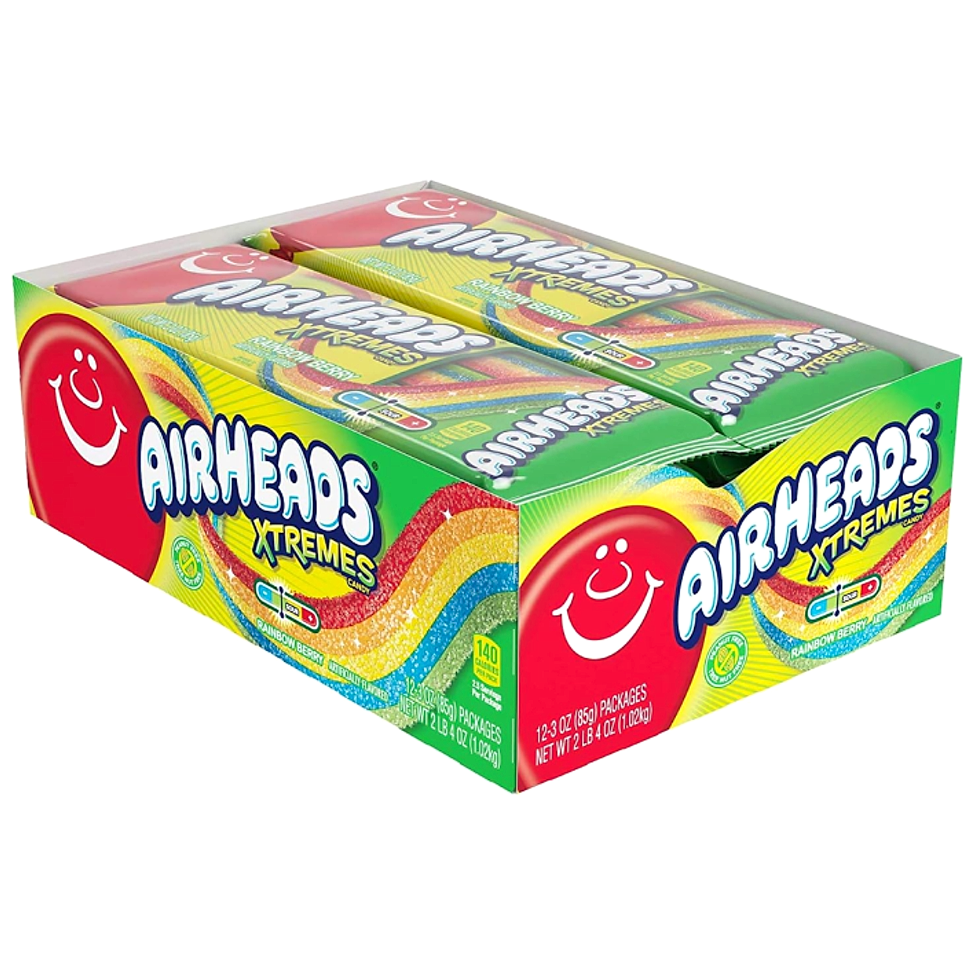 Airheads Xtremes - Rainbow Berry - 57g -18ct