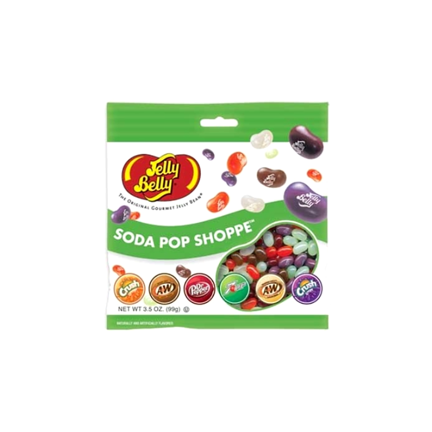 Jelly Belly Beans Peg Bag - Soda Pop Shoppe- 100g -12ct