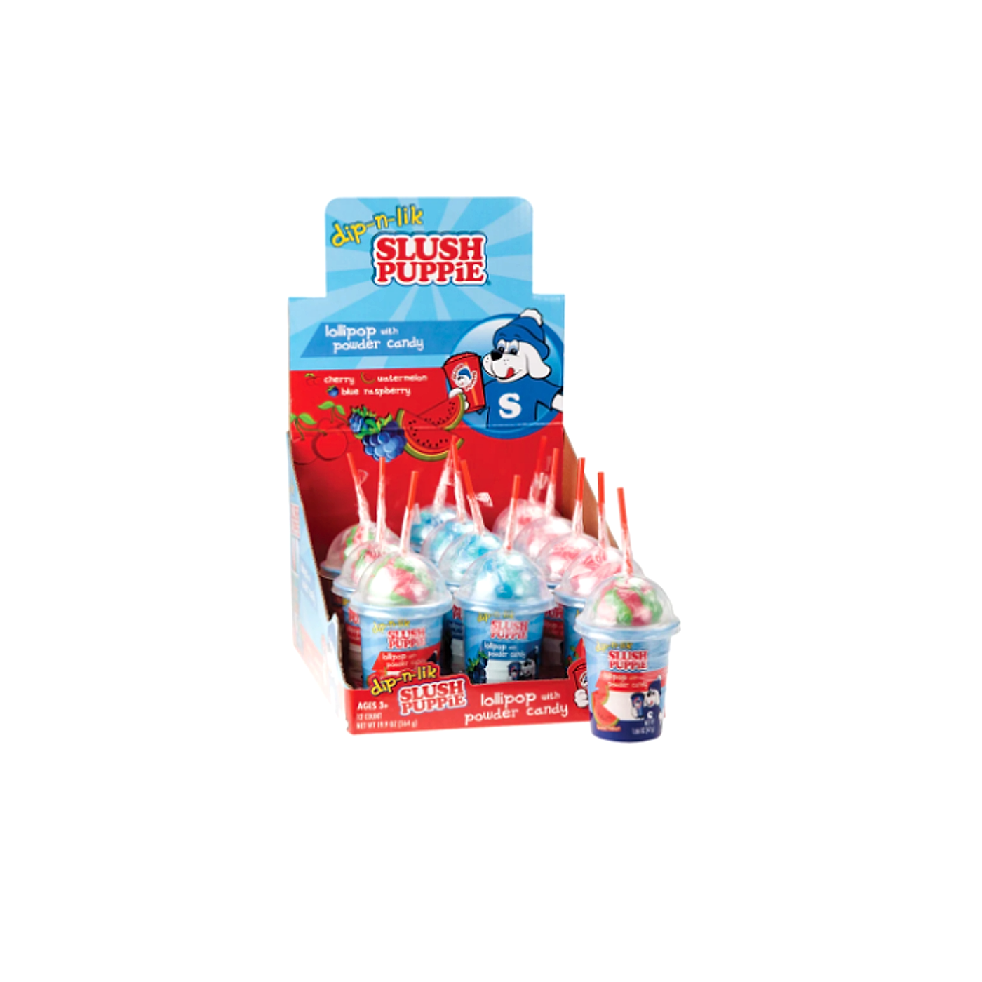 Dip-N-Lik Slush Puppie Lollipop 47g - 12ct