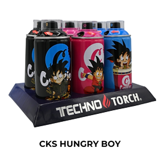 5" Techno Small Spray Can Torch Lighters - CKS Hungry Boy - 6ct