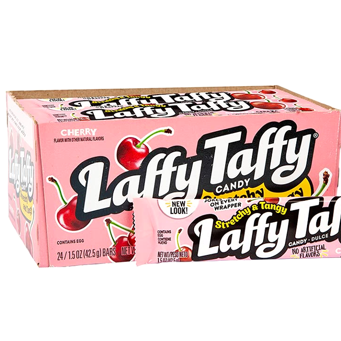 Laffy Taffy Candy (Stretchy and Tangy) - Cherry - 42.5g -24ct