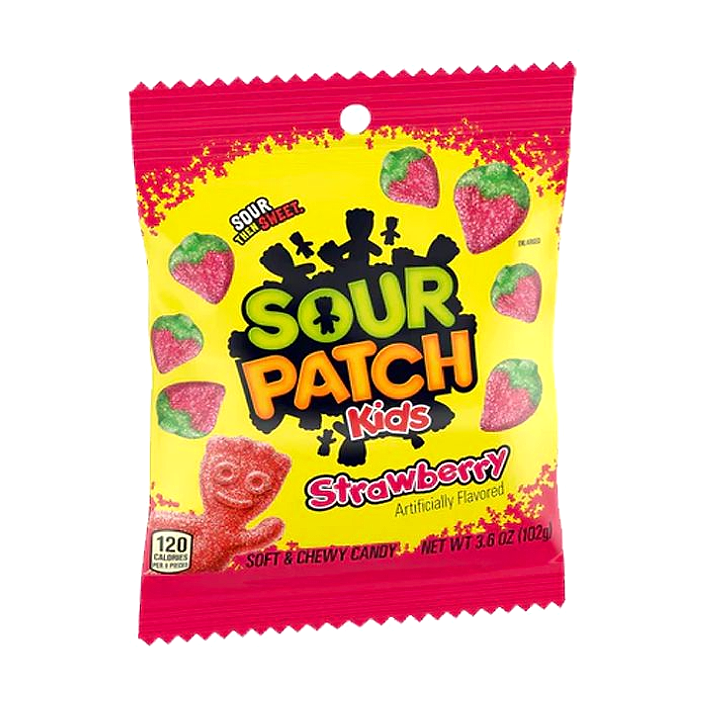 Sour Patch Kids Peg Bags - Strawberry - 103g -12ct