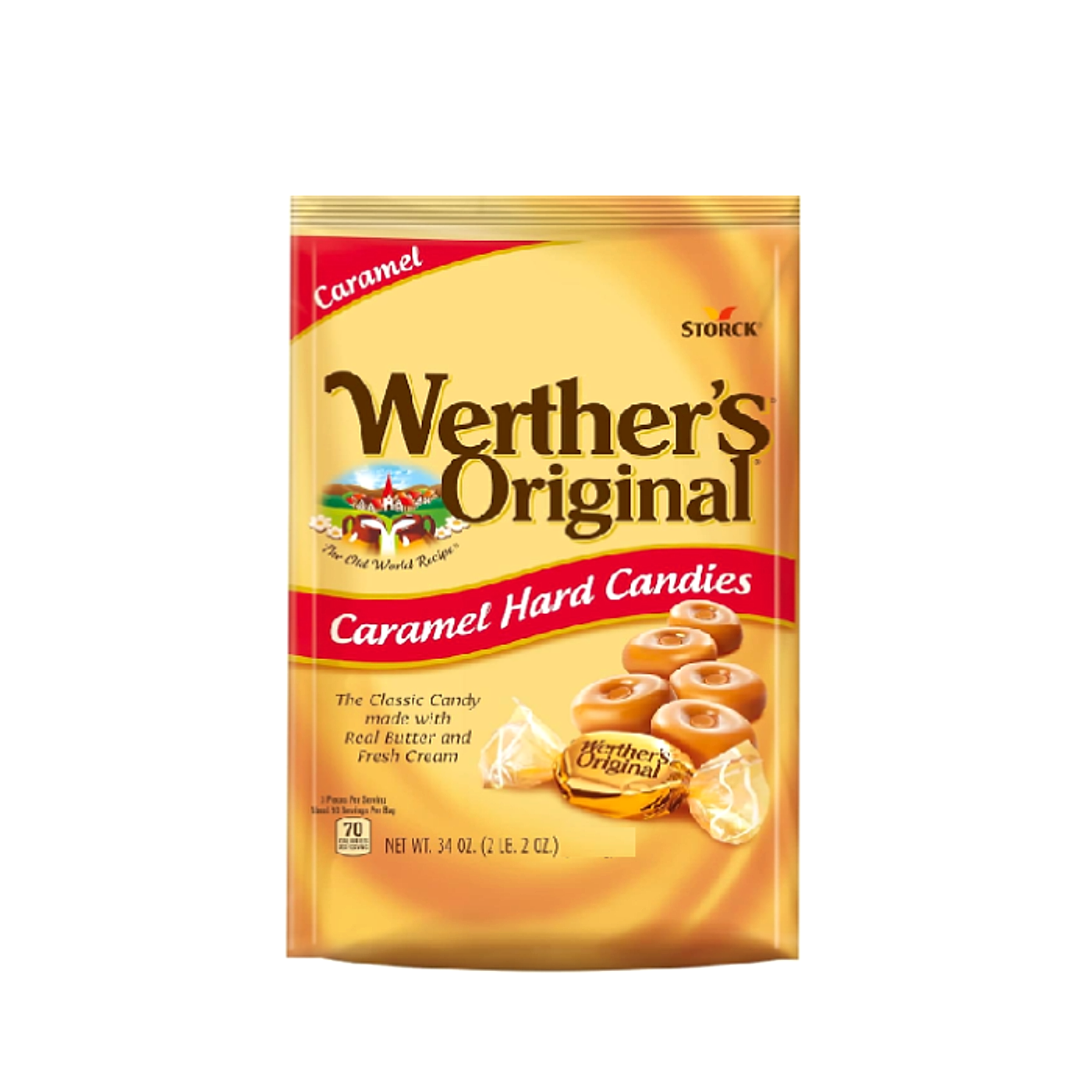 Werther's Original - Caramel Hard Candy - 68g - 12ct