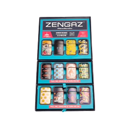 Zengaz Wing (ZL-13) Jet Rubberized Cube Lighters - 48ct