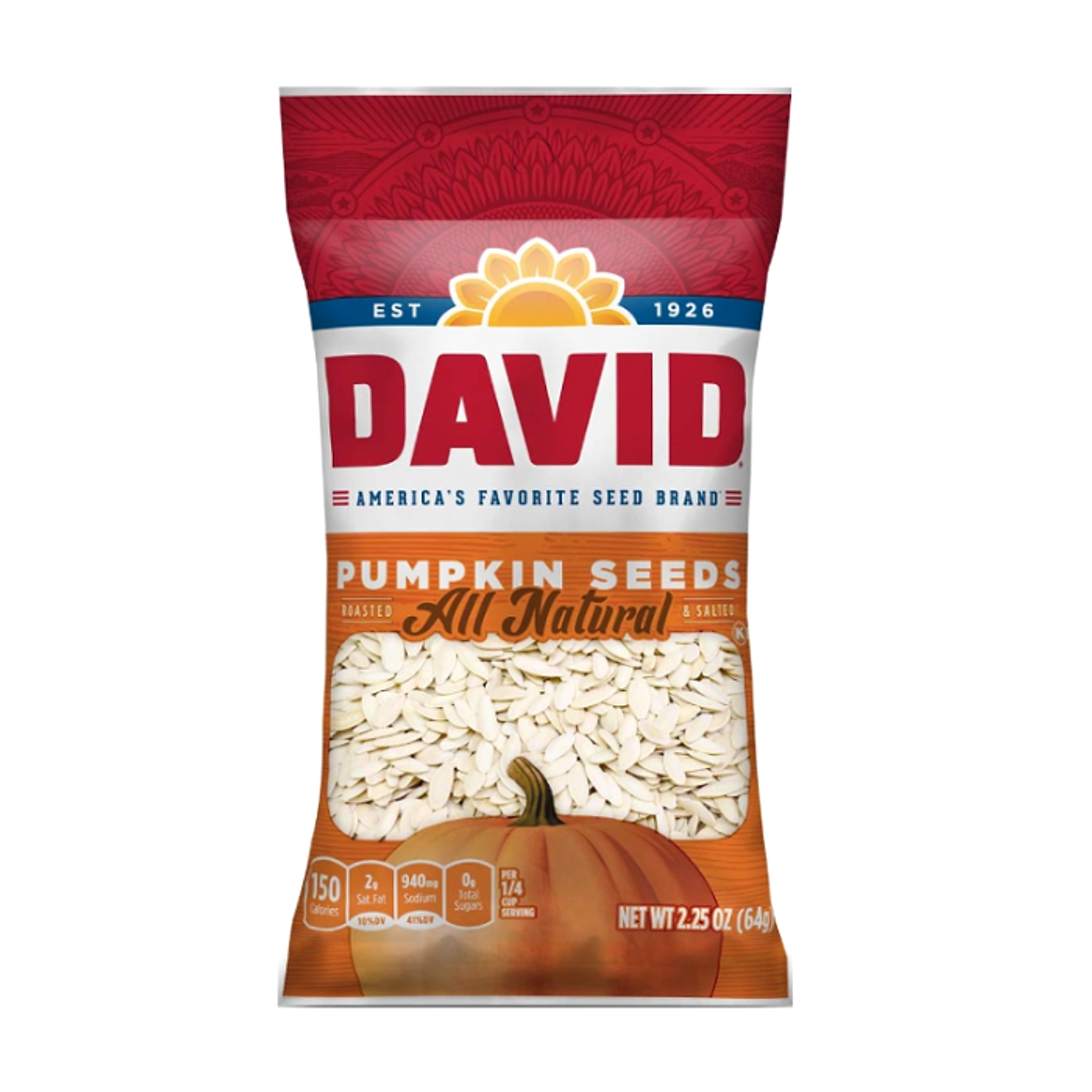 David Jumbo Seeds 64g - Pumpkin - 12ct
