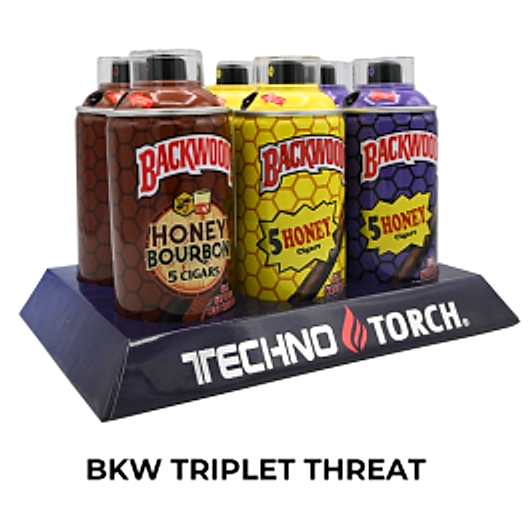 5" Techno Small Spray Can Torch Lighters - BKW Triplet Threat - 6ct