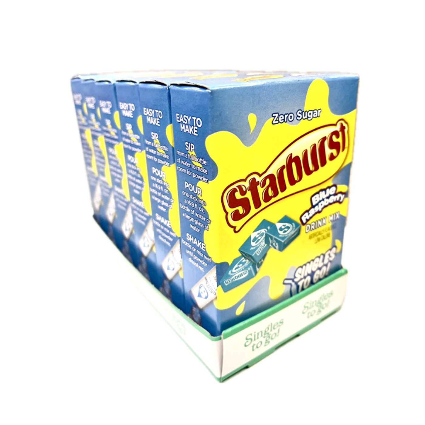 Starburst Zero Sugar Drink Mix- Blue Raspberry - 6ct/6pk