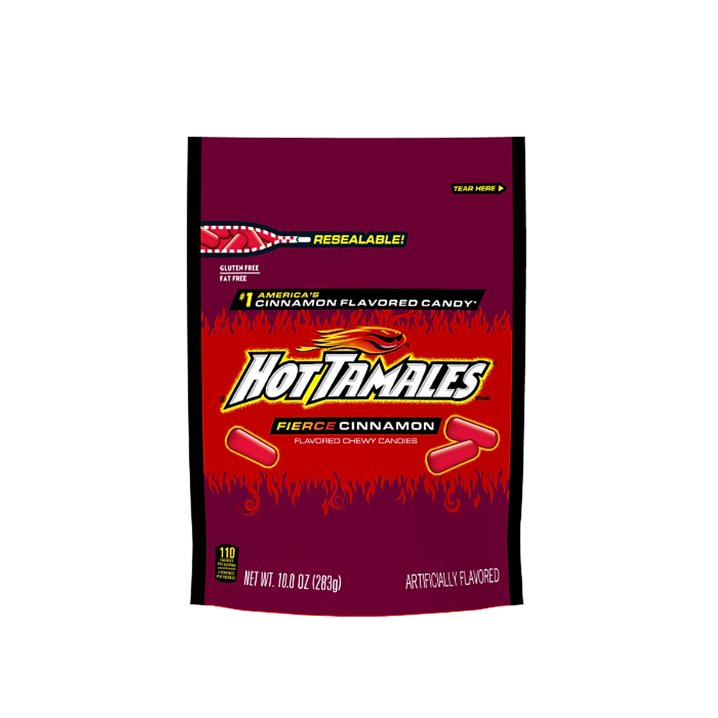 Hot Tamales Fierce Cinnamon Candy Peg Bags - 283g -8ct