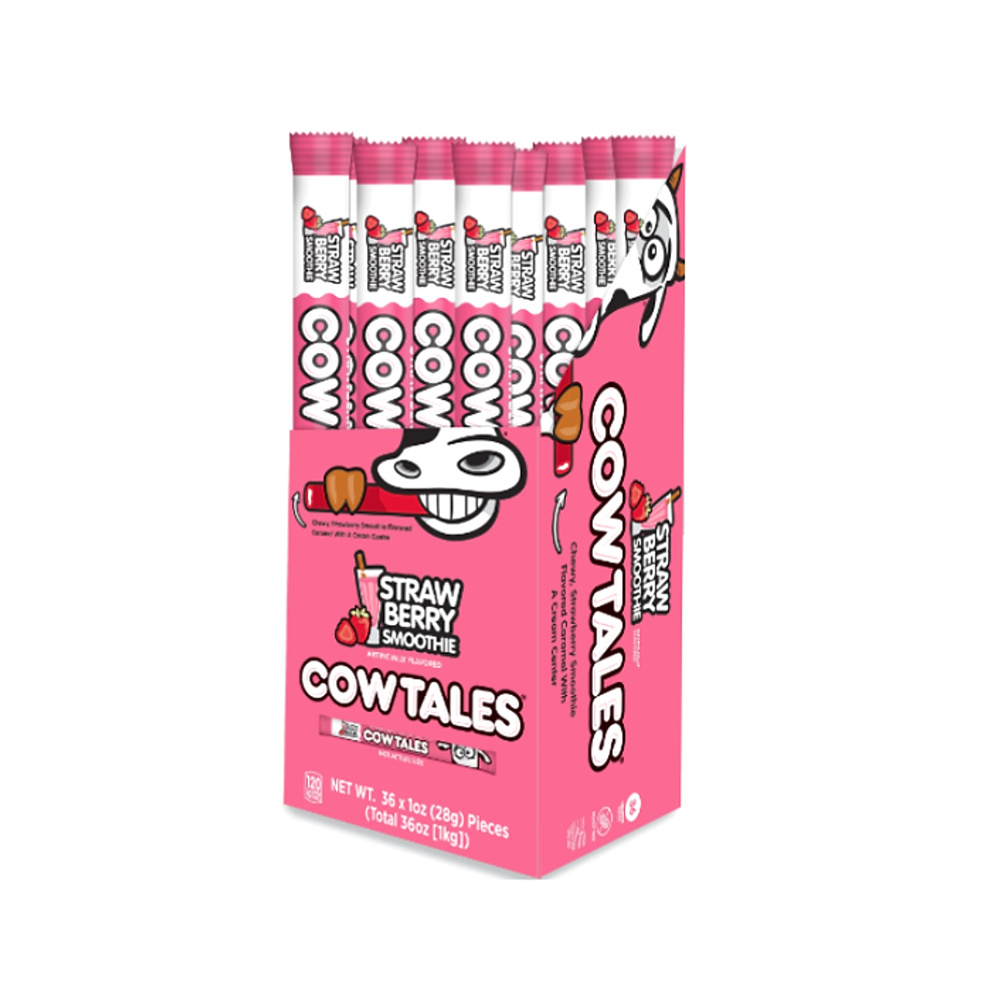 Cow Tales Candy - Strawberry Smoothie - 28g -36ct