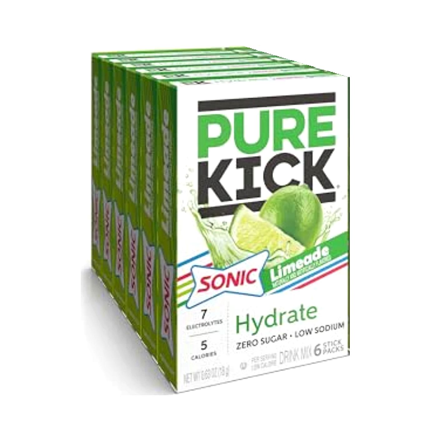 Pure Kick Energy Drink Mix- Sonic Limeade - 6ct/6pk