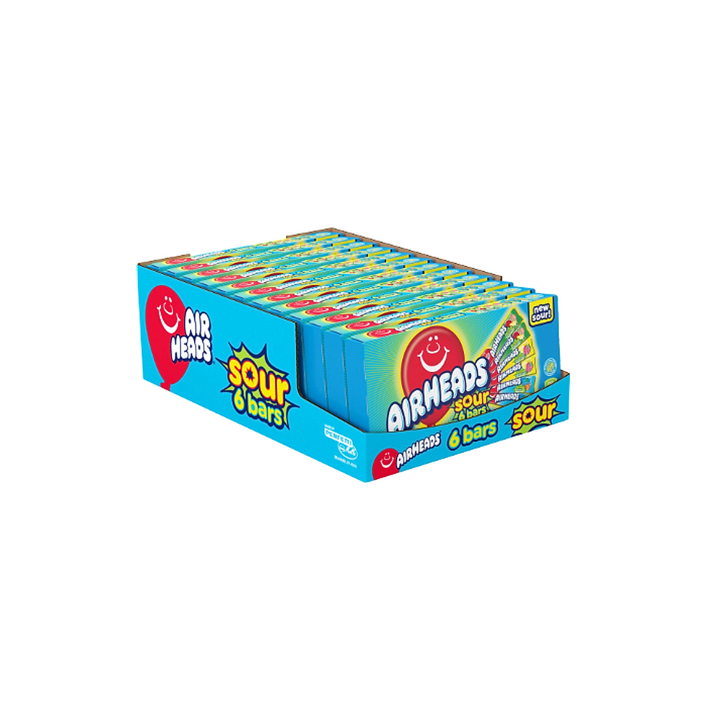 Airheads 6 Bars Theatre Box - Sour - 94g - 12ct