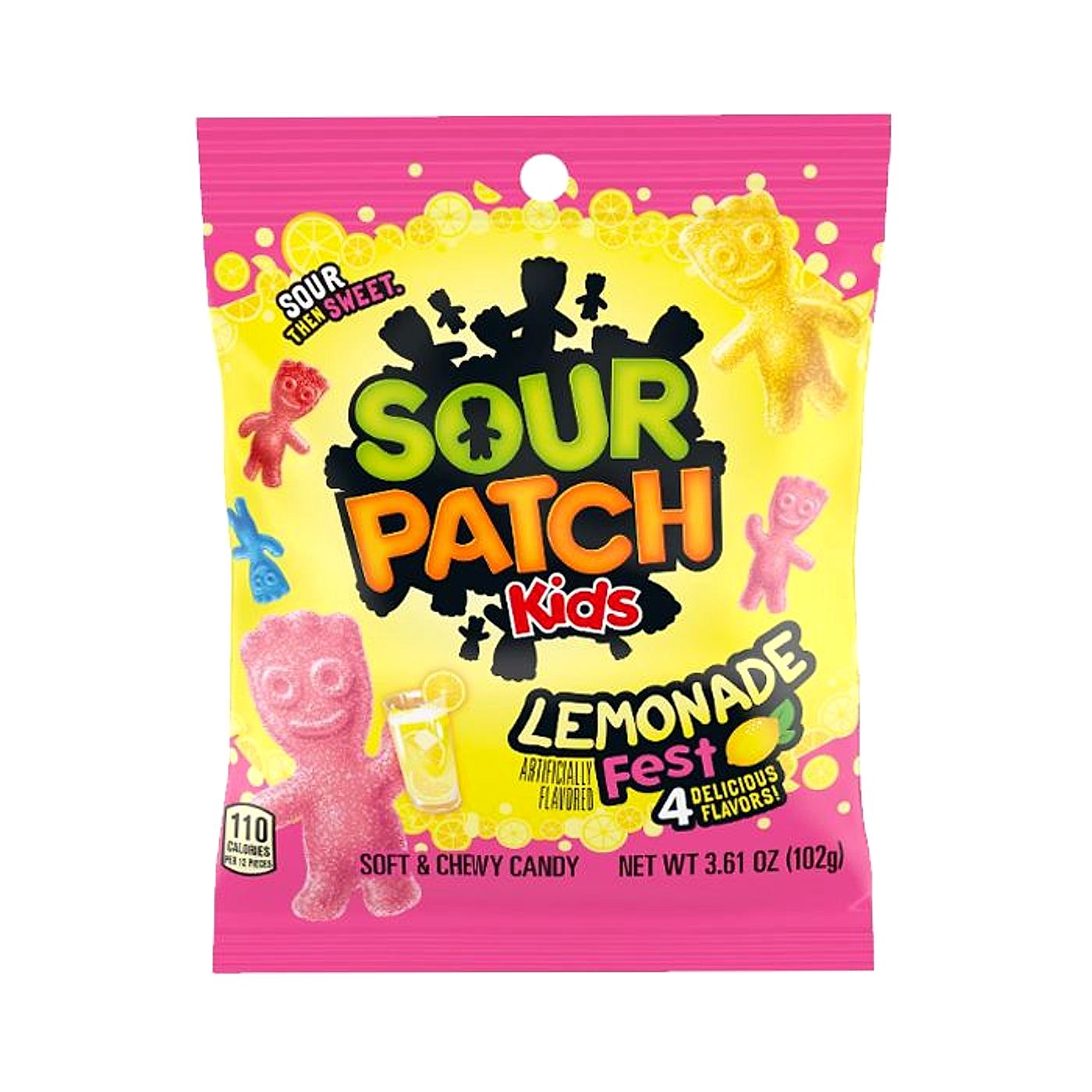 Sour Patch Kids Peg Bags - Lemonade - 103g -12ct