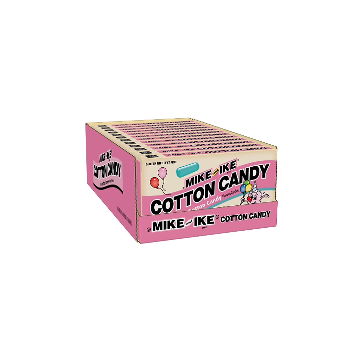 Mike and Ike Flavoured Candy Theatre Box - Cotton Candy - 120g -12ct