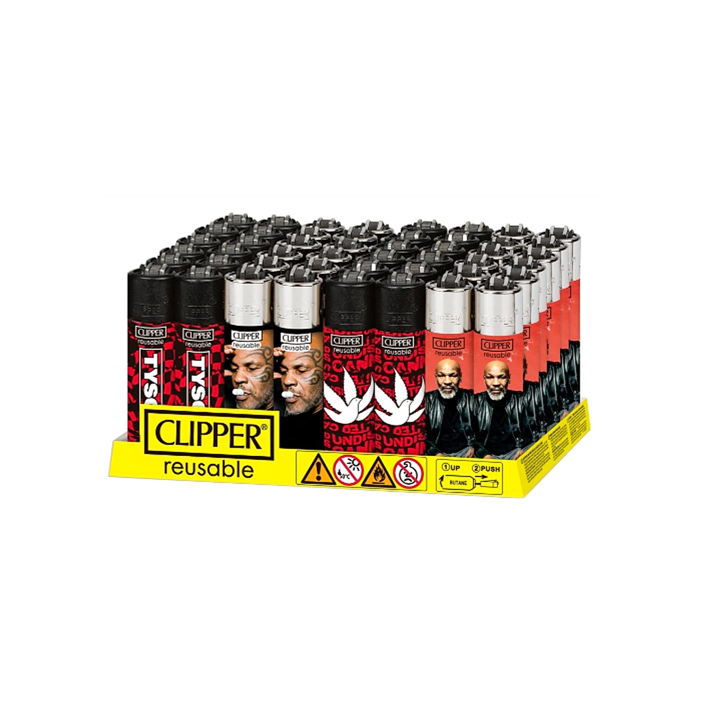 Clipper Mike Tyson Smoking Lighters #3- 48ct