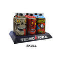 5" Techno Small Spray Can Torch Lighters - Skull - 6ct