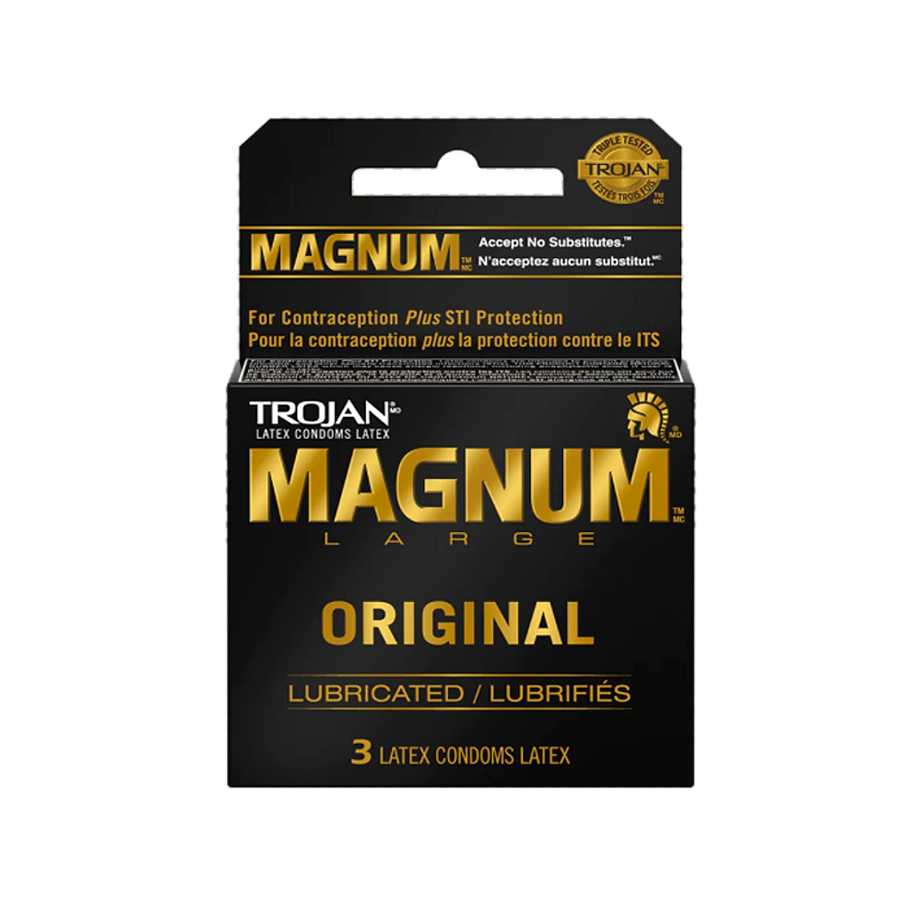 TROJAN - Magnum Large Size  Original Condoms - 6ct/3ea'