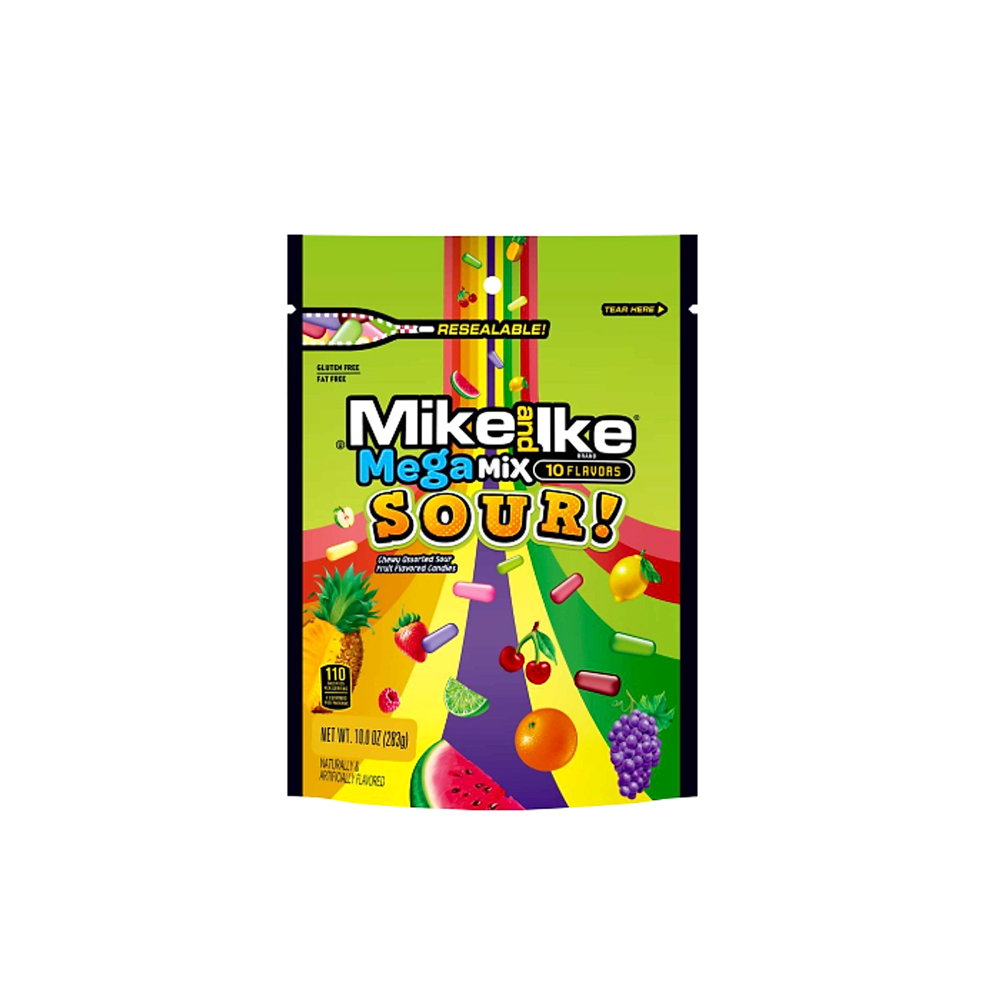 Mike and Ike Mega Mix Sour Candy Peg Bags 283g - 8ct