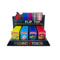 Techno BKW Flip Top Butane Gas Torch Lighter - 20ct