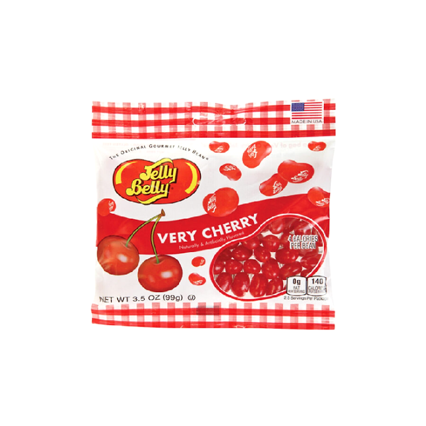 Jelly Belly Beans Peg Bag - Very Cherry - 100g -12ct