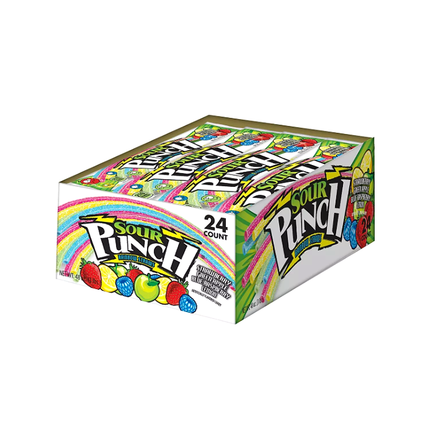 Sour Punch Straws - Rainbow - 24ct