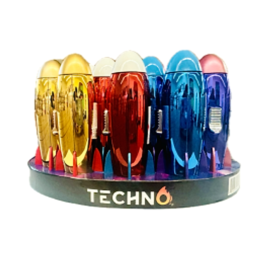 Techno Space Ship Torch Lighter - 12ct