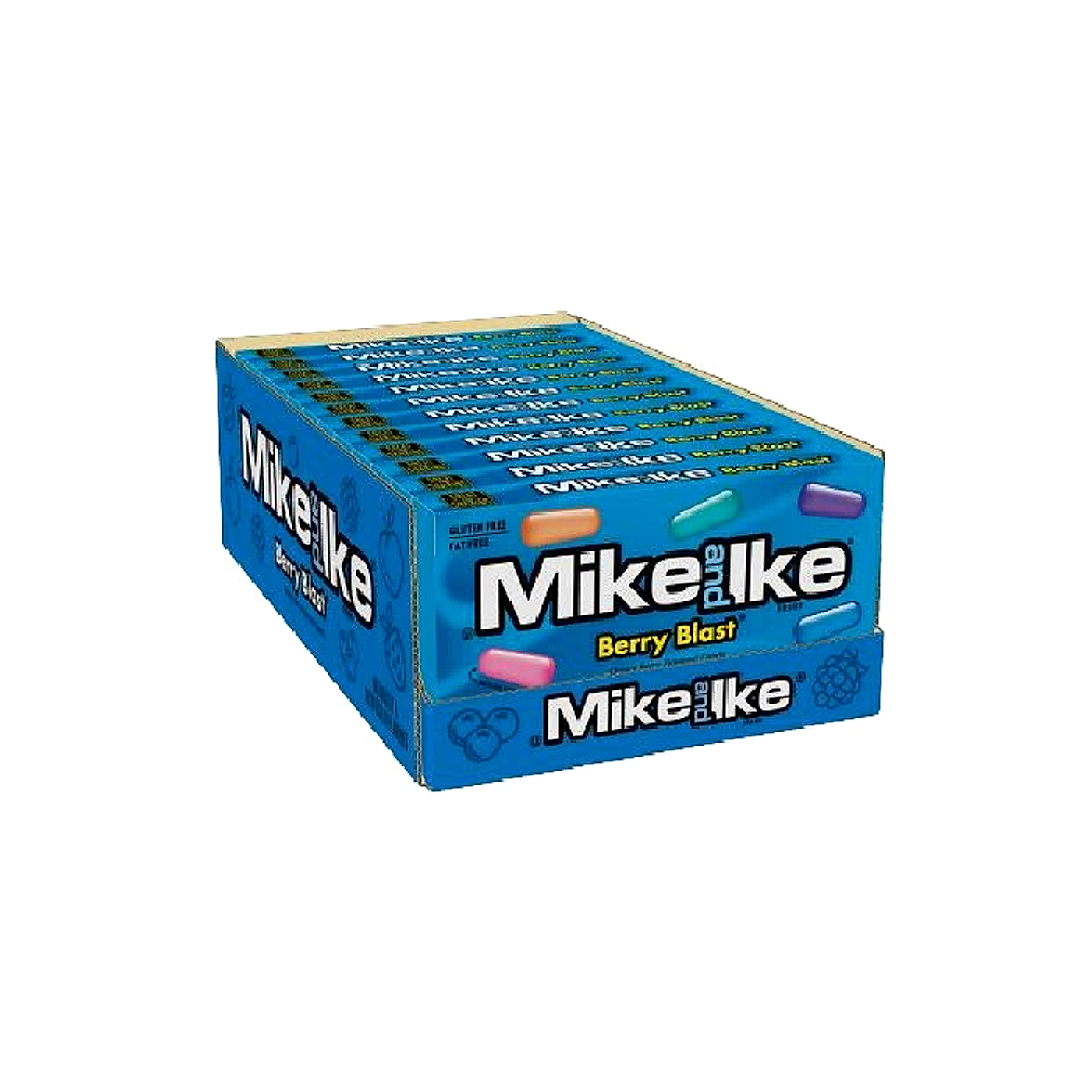Mike and Ike Flavoured Candy Theater Box - Berry Blast - 120g -12ct