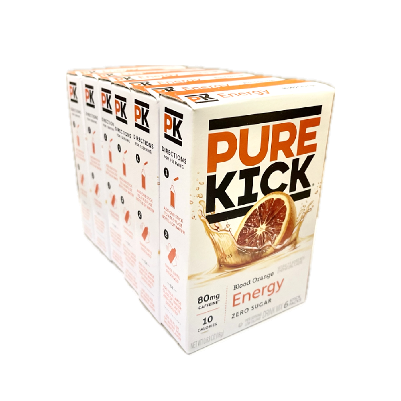 Pure Kick Energy Drink Mix- Blood Orange - 6ct/6pk