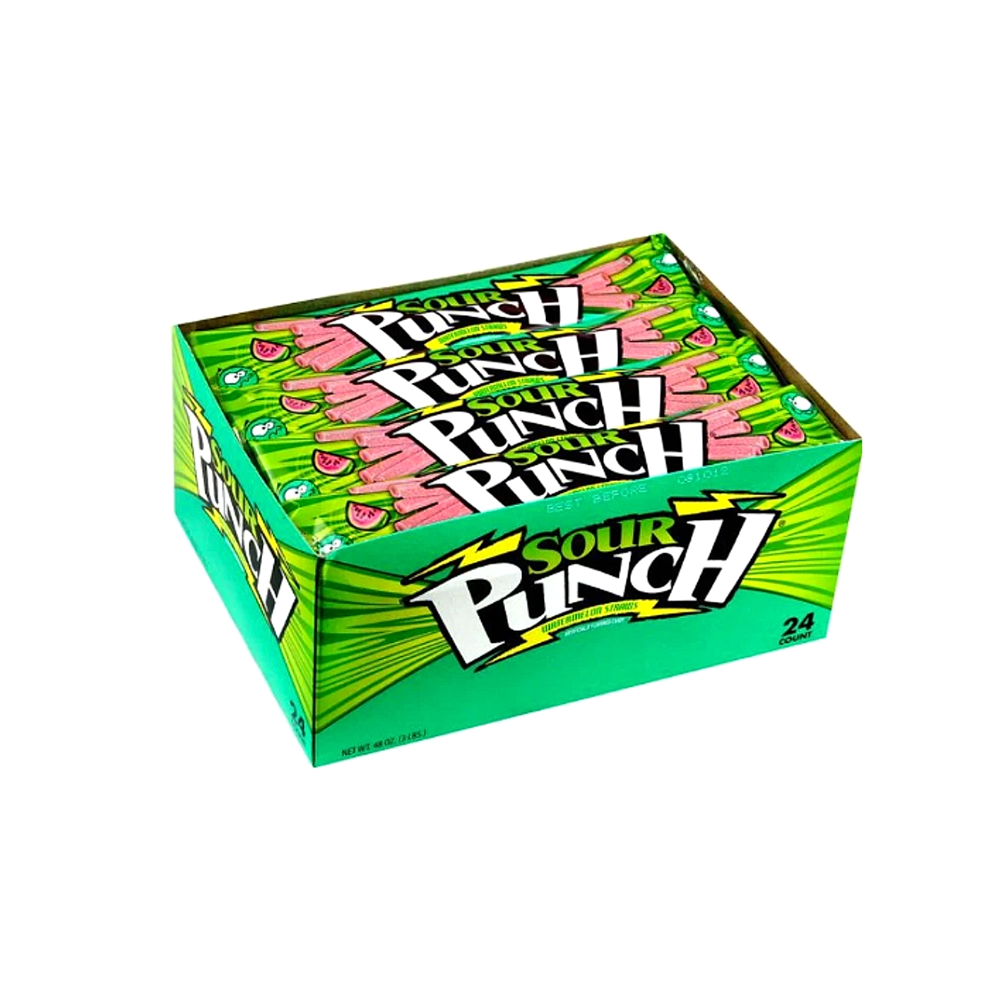 Sour Punch Straws - Watermelon - 24ct