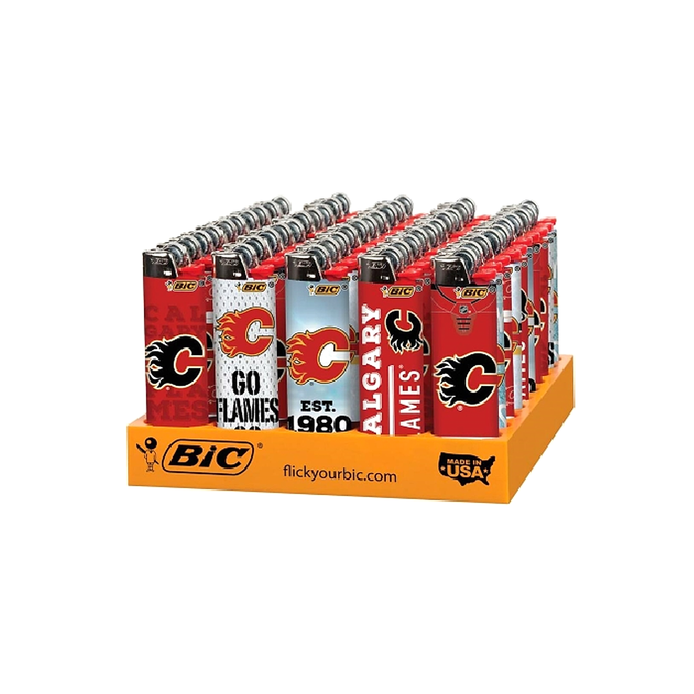 Bic Calgary Flames Series Lighters - 50ct