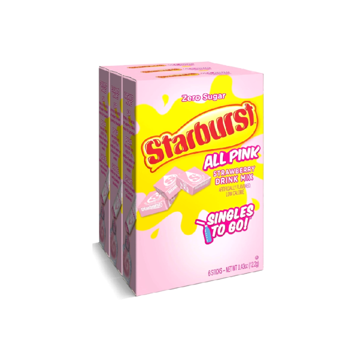 Starburst Zero Sugar Drink Mix - All Pink - 6ct/6pk