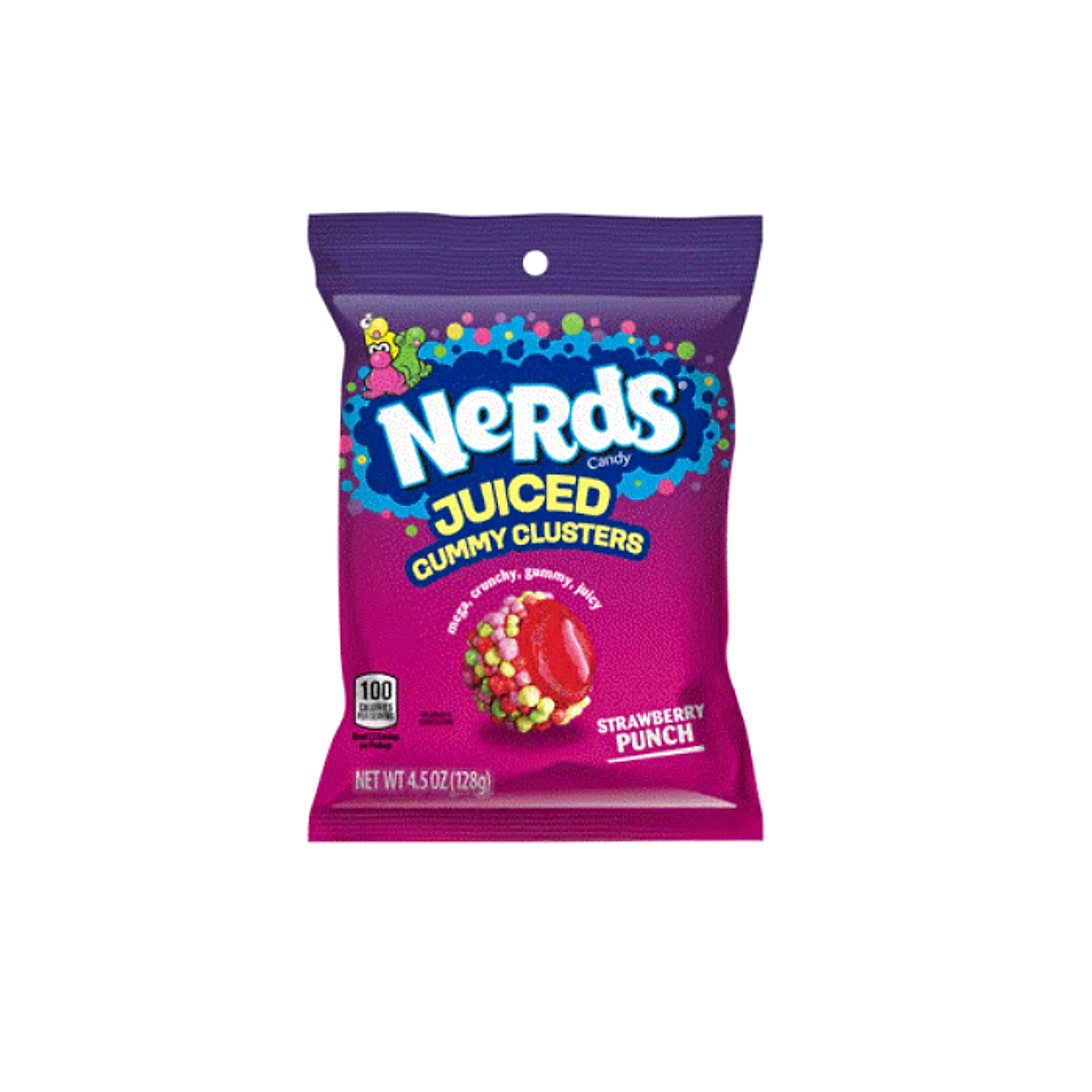 Nerds Gummy Clusters Peg Bags - Strawberry Punch - Large - 127g - 12ct