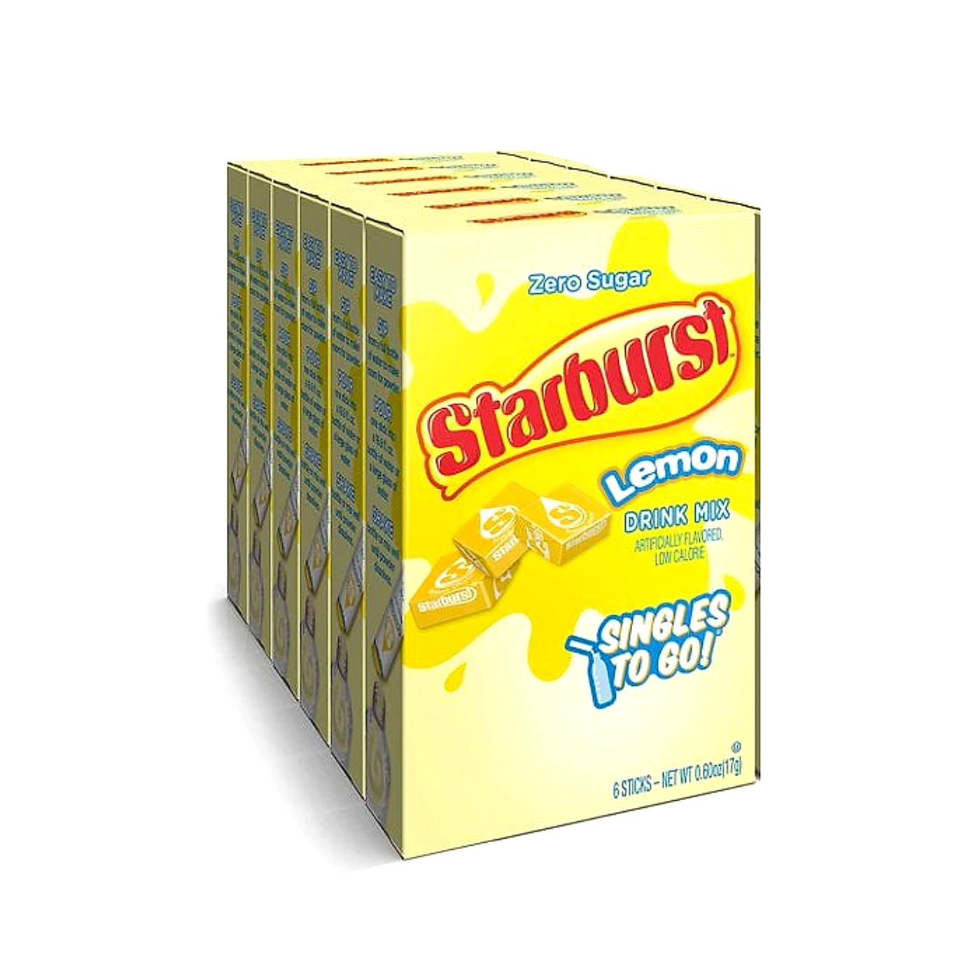 Starburst Zero Sugar Drink Mix- Lemon - 6ct/6pk
